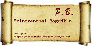 Princzenthal Bogdán névjegykártya